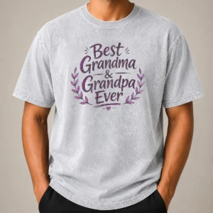 Hot Awesome Grandparents Day Best Grandma Grandpa Ever Sketch Washed T-Shirt