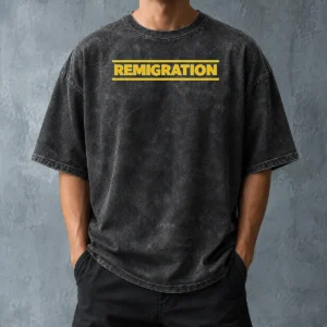Original Remigration Political Migration Policy Washed T-Shirt