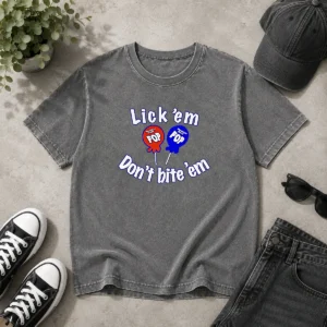 Good Tootsie Pop Candy Lick Em Don'T Bite 'Em Washed T-Shirt