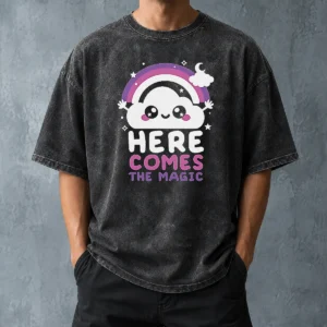 Pretty Cloud Here Comes The Magic Washed T-Shirt