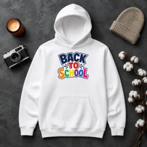 Funny Pretty Retro Distressed Back To School Typography Hoodie