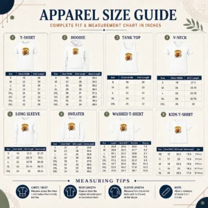 Size chart for Hot Pretty Spain Soccer Cat Meme Comic Funny Football Humor with measurements in inches and cm to help choose the right fit