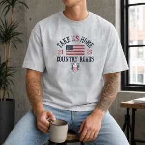 Funny Take US Home Country Roads 2026 USA Soccer Washed T-Shirt