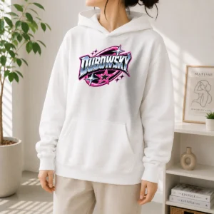 Pretty Dubowsky Chrome Metallic Star Burst Pop Art Logo Hoodie