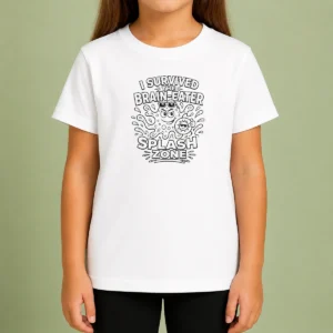 Nice Top Brain Eater Splash Zone Line Art Kids T-Shirt