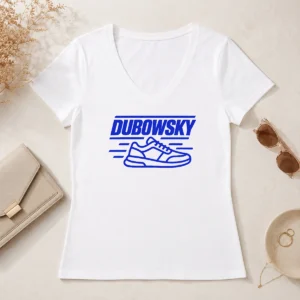 Hot Nice Dubowsky Sneaker Speed Lines Minimalist Logo V-Neck Shirt