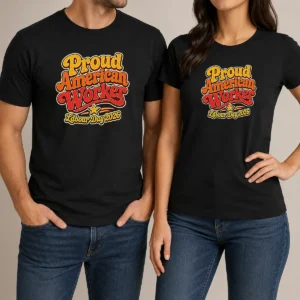 Nice Proud American Worker Labour Day 2026 Groovy Retro