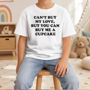 Original Can'T Buy My Love But You Can Buy Me A Cupcake Kids T-Shirt