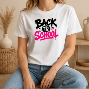 Good Brush Script Back To School Yellow Outline
