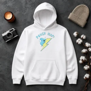 Awesome Hot Koya BT21 Power Nap Lightning Bolt Sleeping Hoodie