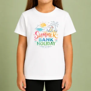 Funny Nice Watercolor Beach Scene Summer Bank Holiday Relax Kids T-Shirt