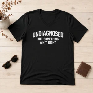 Nice Pretty Undiagnosed But Something Ain'T Right Sarcastic V-Neck Shirt