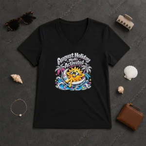 Original August Holiday Y2K For Summer Vibes V-Neck Shirt