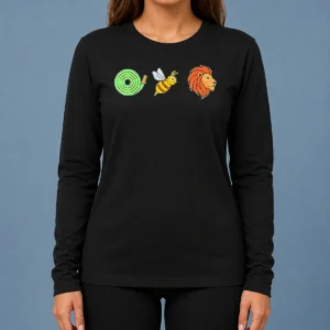 Good Funny Hose Bee Lion Rebus Wordplay Visual Pun Long Sleeve Shirt
