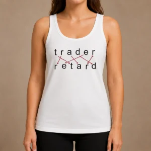 Hot Pretty Trader Retard Wordplay Stock Market Trading Tank Top