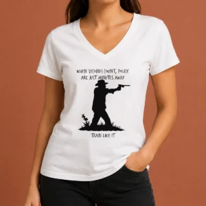 Happy Official When Seconds Count Police Are Just Minutes Away Train Like It V-Neck Shirt