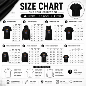 Size chart for Pretty Stitch Lilo And Stitch My 4 Levels Of Crazy Talks To Self Argues With Self with measurements in inches and cm to help choose the right fit
