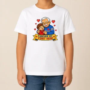 Perfect Pretty Grandparents Day Pixel Forever My First Hero Kids T-Shirt
