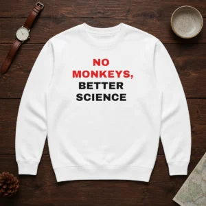 Funny Peta No Monkeys Better Science Sweater