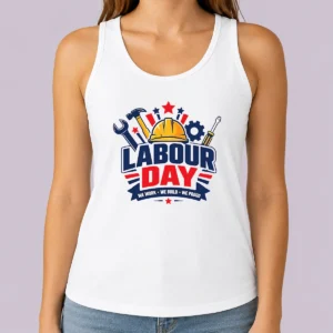 Funny Original Labour Day We Work Build Proud Multi Tool Badge Tank Top