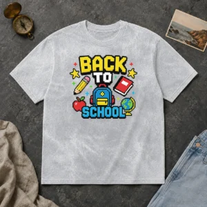 Official Hot Grunge Paint Drip Back To School Pink Black Washed T-Shirt