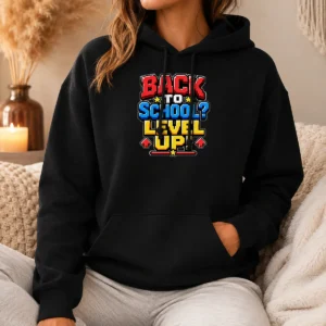 Hot Original Back To School Pixel Level Up For Students Hoodie