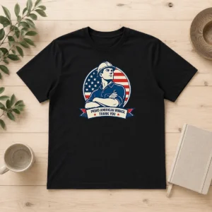 Hot Original Labour Day Minimalist Proud American Worker