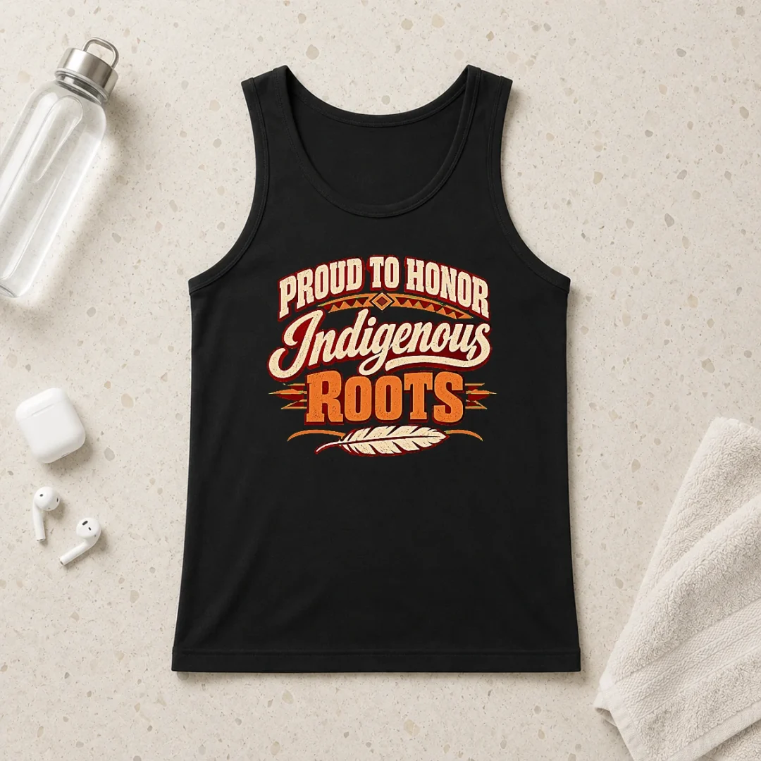 top-awesome-bold-indigenous-peoples-day-pride-statement-tank-top Top Awesome Bold Indigenous Peoples Day Pride Statement Tank Top