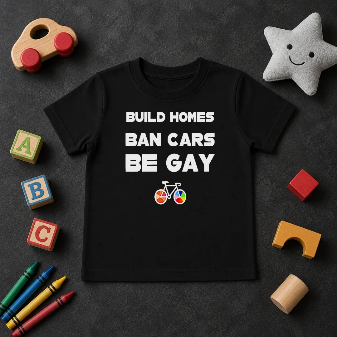 Top Build Homes Ban Cars Be Gay Bicycle Pride Kids T Shirt Top Build Homes Ban Cars Be Gay Bicycle Pride Kids T-Shirt