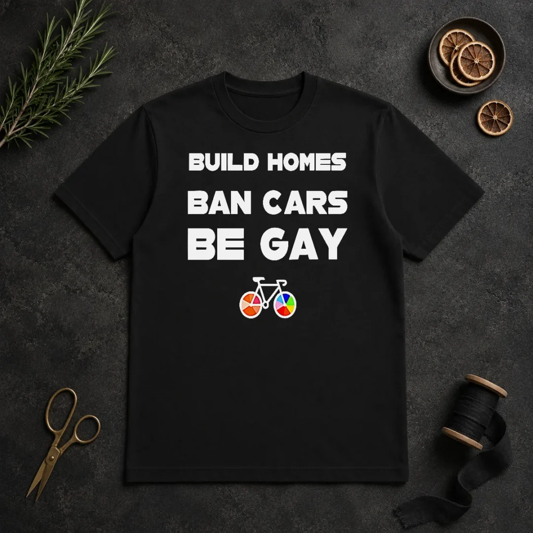 Top Build Homes Ban Cars Be Gay Bicycle Pride t shirt Top Build Homes Ban Cars Be Gay Bicycle Pride