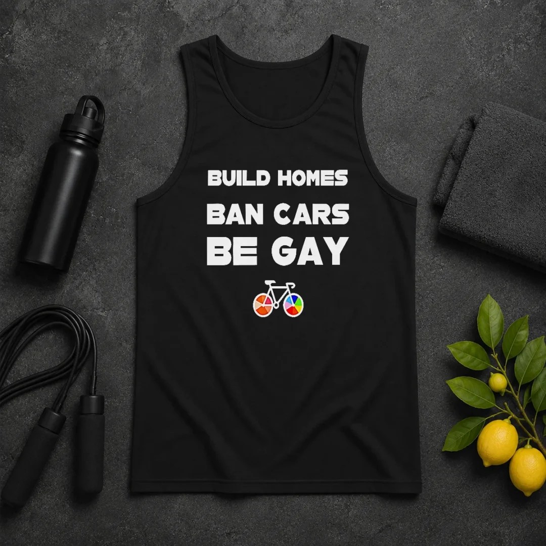 Top Build Homes Ban Cars Be Gay Bicycle Pride Tank Top Top Build Homes Ban Cars Be Gay Bicycle Pride Tank Top