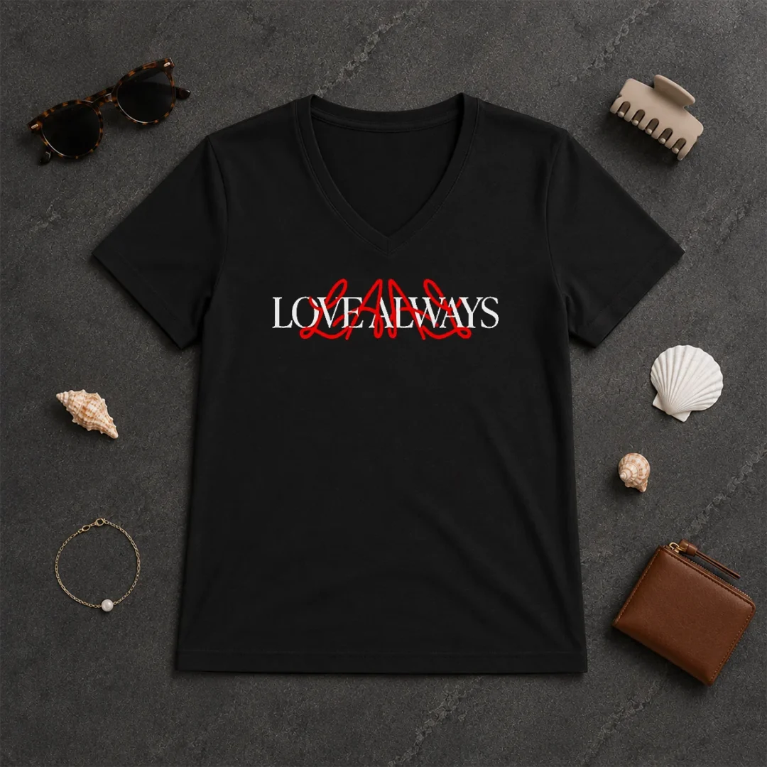 Top Love Always L A Love Always V Neck Shirt Top Love Always L A Love Always V-Neck Shirt