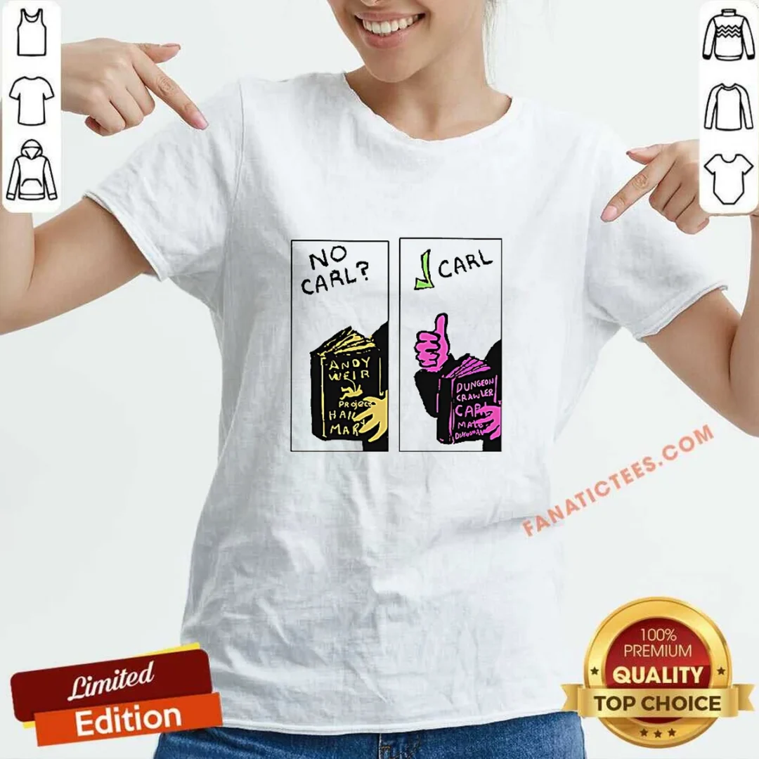 top-no-carl-carl-sci-fi-bookworm-graphic-geek-v-neck-shirt Top No Carl Carl! Sci Fi Bookworm Graphic Geek V-Neck Shirt