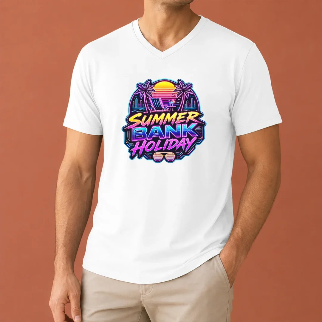 top-pretty-synthwave-neon-summer-bank-holiday-beach-sunset-v-neck-shirt Top Pretty Synthwave Neon Summer Bank Holiday Beach Sunset V-Neck Shirt