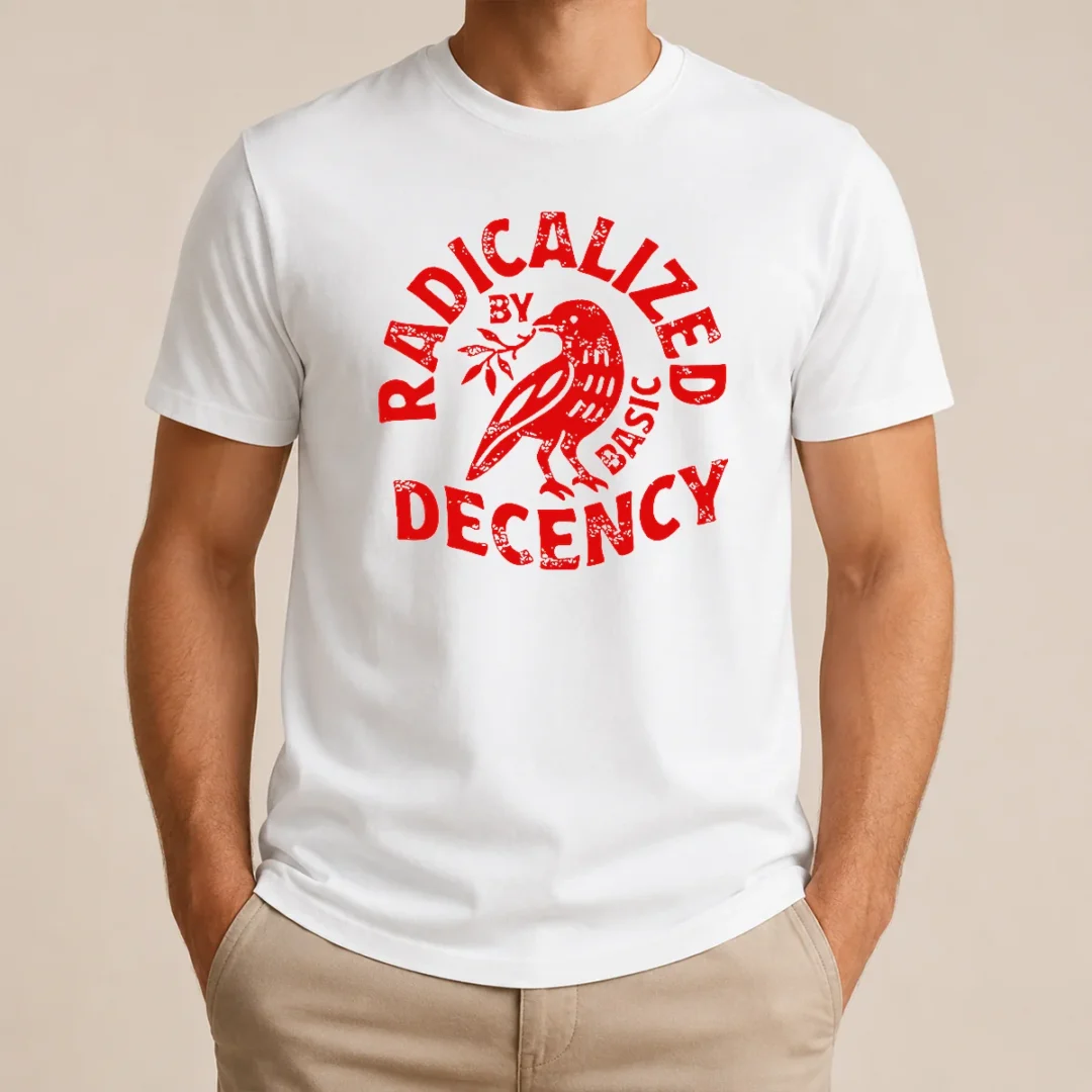 Top Radicalized By Basic Decency Distressed Bird t shirt Top Radicalized By Basic Decency Distressed Bird