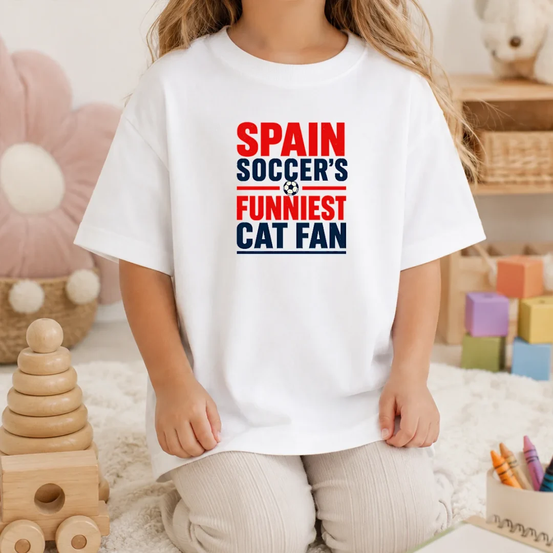 top-spain-soccer-cat-meme-funny-minimalist-kids-t-shirt Top Spain Soccer Cat Meme Funny Minimalist Kids T-Shirt