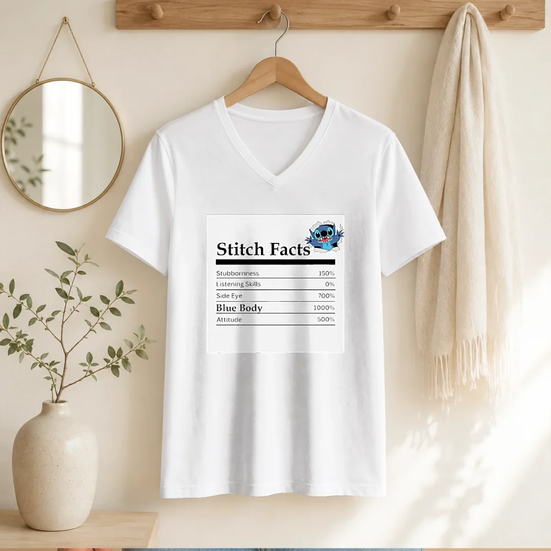 top-stitch-facts-stubbornness-listening-skills-side-eye-blue-body-attitude-v-neck-shirt Top Stitch Facts Stubbornness Listening Skills Side Eye Blue Body Attitude V-Neck Shirt