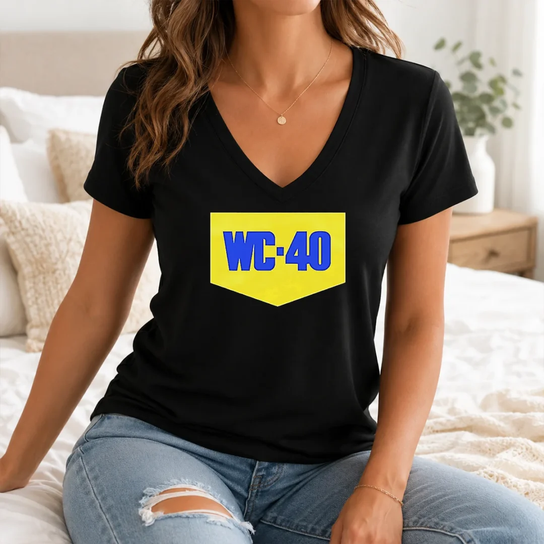 Top WC 40 Logo Parody V Neck Shirt Top WC 40 Logo Parody V-Neck Shirt