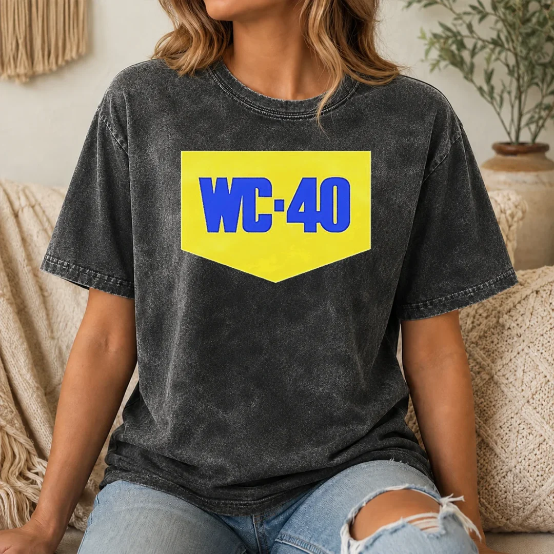 Top WC 40 Logo Parody Washed T Shirt Top WC 40 Logo Parody Washed T-Shirt