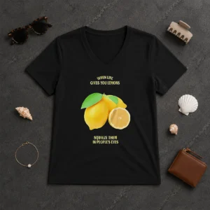 Pretty Nice When Life Gives You Lemons Squeeze Them In People'S Eyes V-Neck Shirt