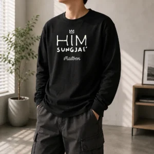 Hot Sungjae Im Blue Malbon Golf HIM Sungjae Long Sleeve Shirt