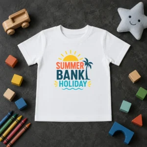 Nice Hot Minimalist Flat Summer Bank Holiday Sun Palm Wave Kids T-Shirt