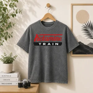Official Ketamine Train Parody Logo Washed T-Shirt