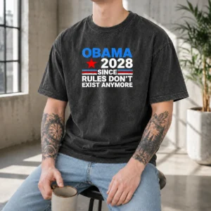 Top Obama Since Rules Don'T Exist Anymore Washed T-Shirt
