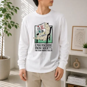 Pretty Cat Unsubscribe From Society How To Avoid Life S Problems How To Disassociate Long Sleeve Shirt