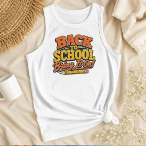 Happy Pretty Back To School Vintage Typography For Proud Students Tank Top
