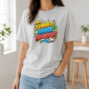 Pretty Pop Art Comic Summer Bank Holiday Beach Ball Wave Washed T-Shirt