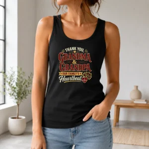 Happy Hot Grandparents Day Thank You Typography For Family Gifts Tank Top