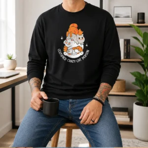 Nice Certified Crazy Cat Person Cute Cats Long Sleeve Shirt