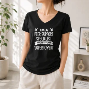 Original I'M A Peer Support Specialist What'S Your Superpower V-Neck Shirt